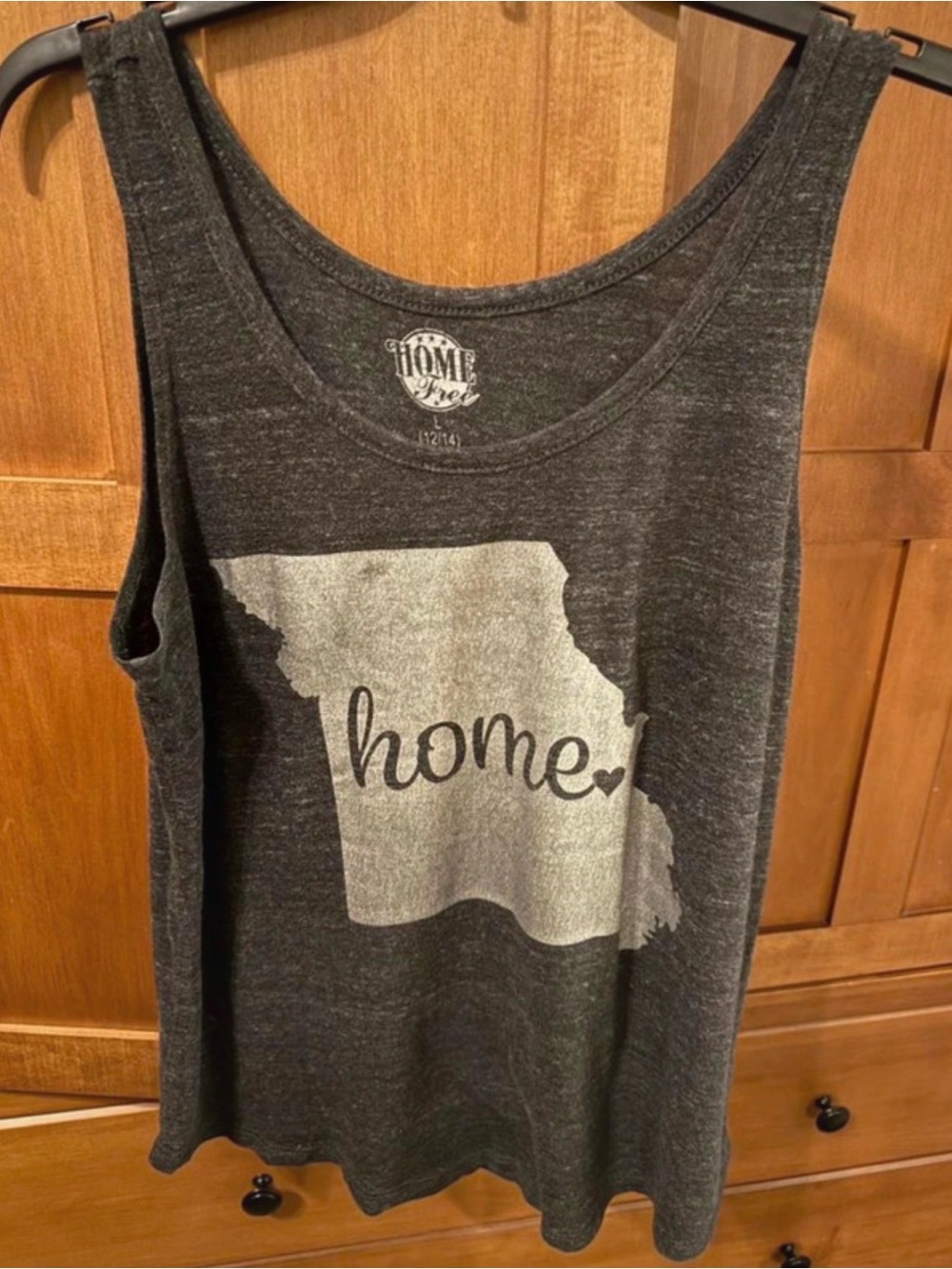 Home Free dark gray state of Missouri tank top